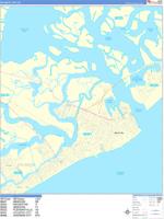 Atlantic City Wall Map Zip Code